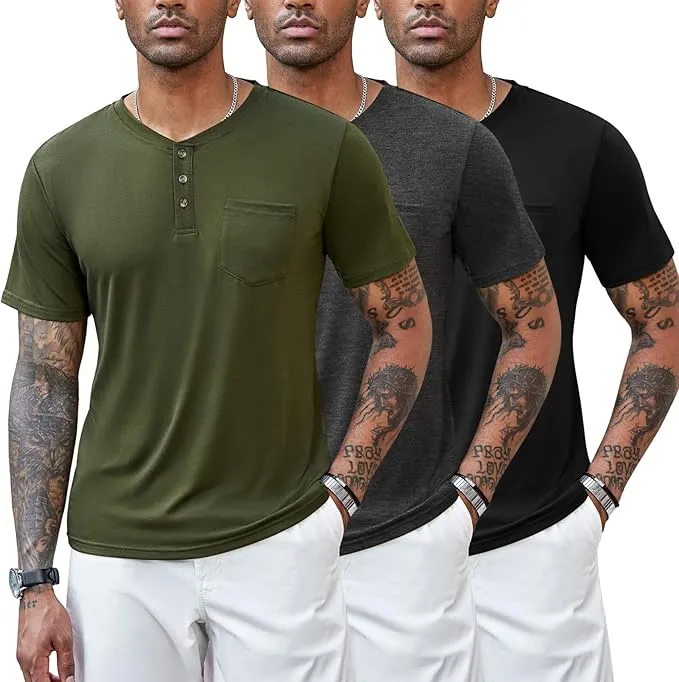 PACK 3 HENLEY COOFANDY