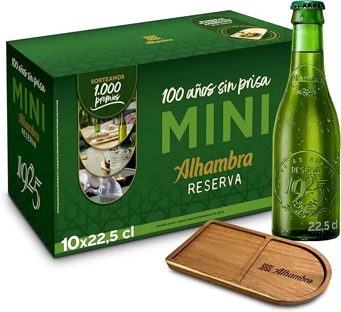 Alhambra Reserva 1925 - Pack de 10 botellas mini de cerveza