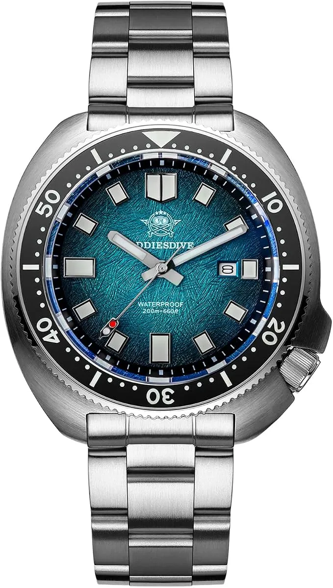 ADDIESDIVE Reloj de Buceo para Hombre 200m, Cristal Zafiro, Acero Inoxidable