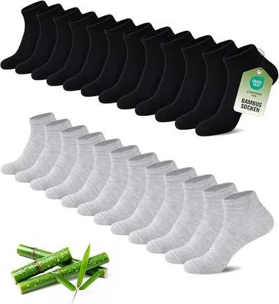 SukModen Calcetines de Sneaker de Bambú