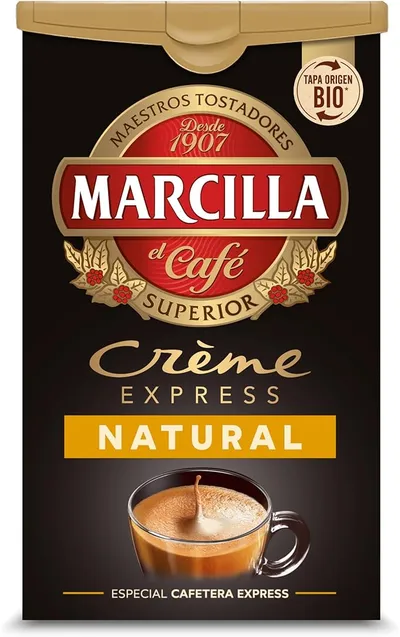 Marcilla Café Molido Crème Express Natural | 250 g | Para Cafetera Express