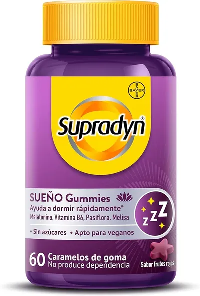 Supradyn Sueño Gummies con Melatonina, Vitamina B6, Pasiflora y Melisa