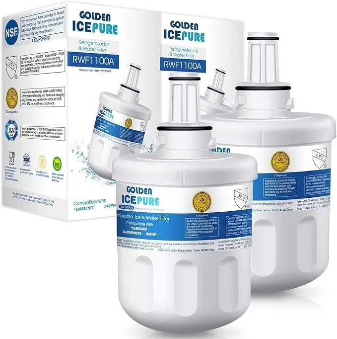 GOLDEN ICEPURE Filtros de Agua para Nevera Samsung DA29-00003B (Pack 2)