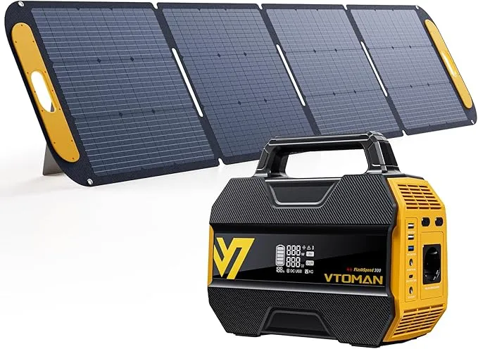 Estación de Energía Portátil VTOMAN FlashSpeed 300 con Panel Solar 200W