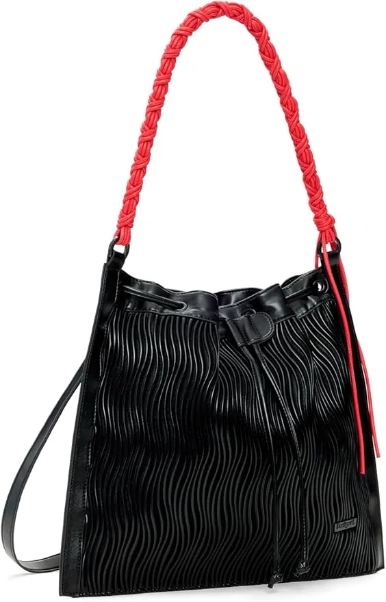 Mochila Desigual Litio Black Harlan Negra con Asa Extraíble