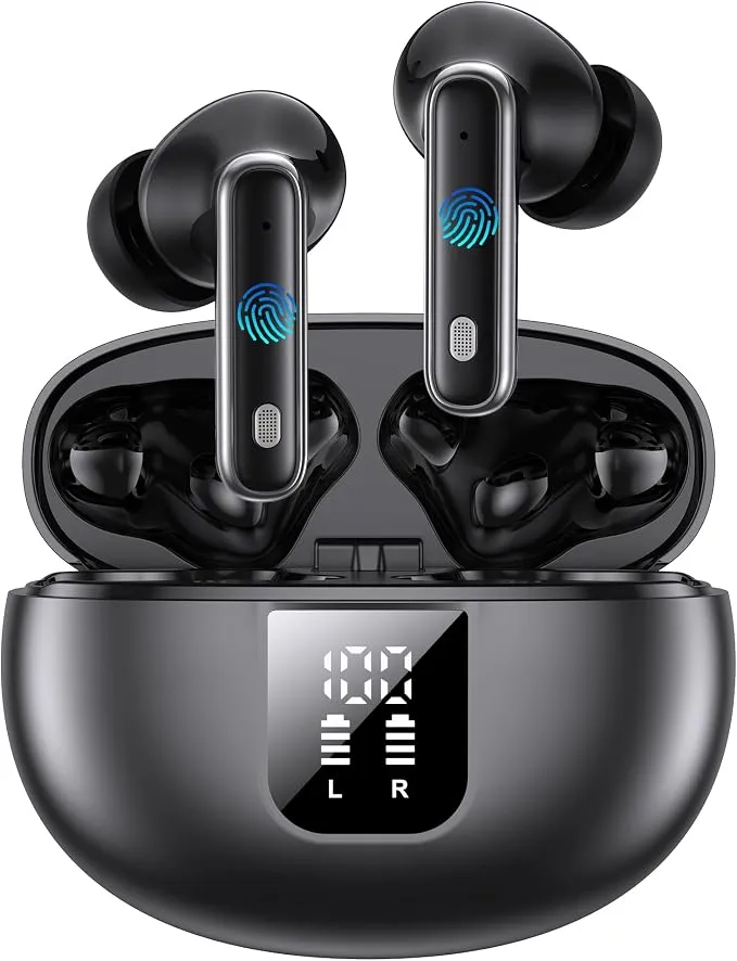 EUQQ Auriculares Inalambricos Bluetooth 6.1 con 6 Mics ENC y 36H de Autonomía