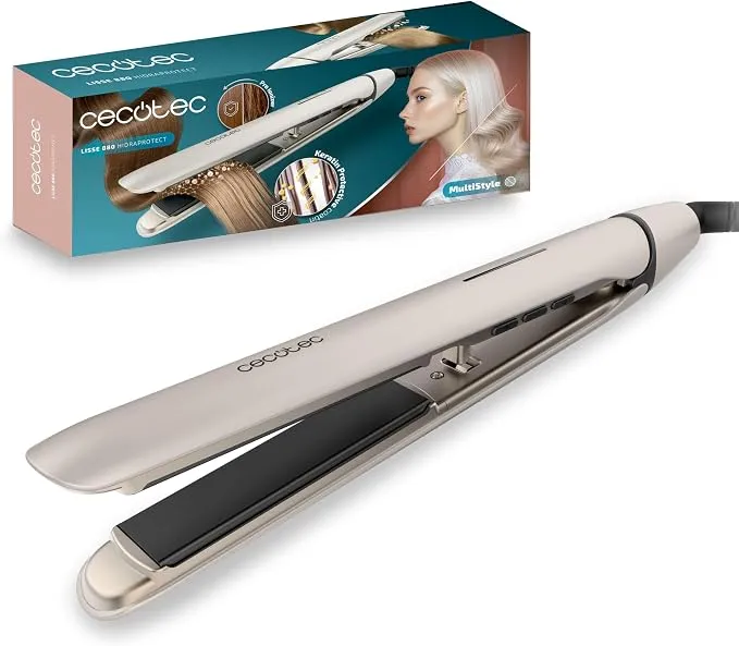 Cecotec Plancha de Pelo Lisse 880 HidraProtect Estrecha
