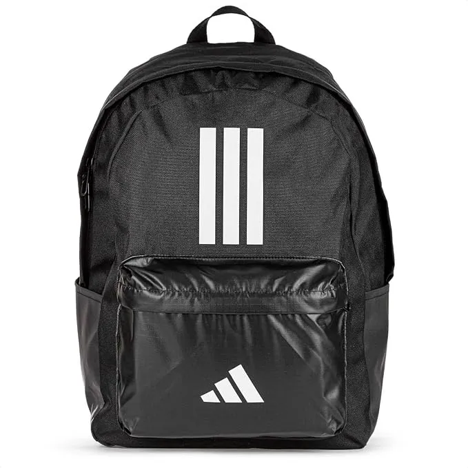 Mochila Adidas Classic Three Stripes Unisex Negra y Blanca