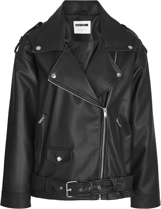 Chaqueta Oversize Biker NOISY MAY Nmpaulina Cur Noos para Mujer (Talla 52)