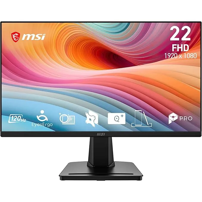 MSI Pro MP225A E12VL Monitor 22" FHD 144Hz 1ms VA Adaptive-Sync Eye Care
