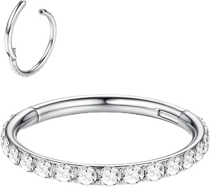BodyBonita G23 Titanio CZ Piercing Nariz Aro
