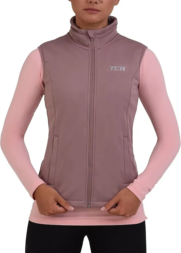TCA Chaleco Cortavientos Running y Ciclismo Ligero con Bolsillos con Cremallera para Mujer (Talla S)