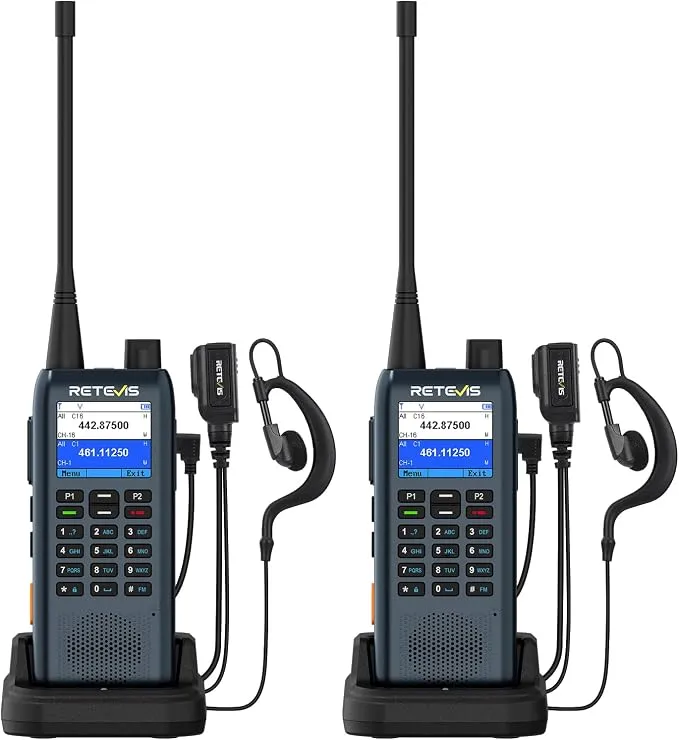 Pack 2 Walkie Talkies Retevis C63 con Batería Duradera y Botón de Emergencia