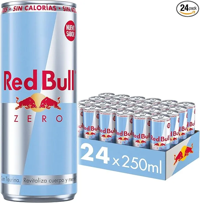 Red Bull Zero Bebida Energética Pack 24 Latas x 250ml