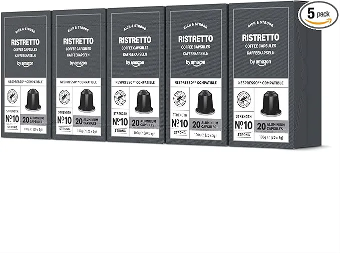 by Amazon - Cápsulas de café Ristretto