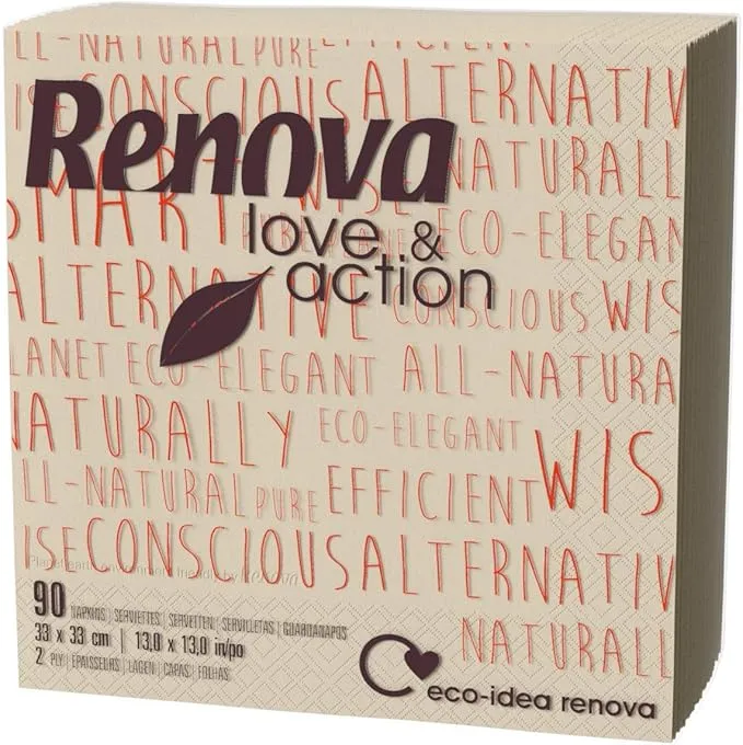 Renova - 270 servilletas de papel Love & Action