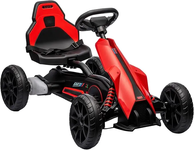 HOMCOM Go Kart Coche Eléctrico Todoterreno Infantil con Velocidad Regulable