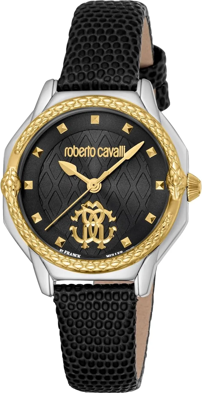 Reloj analógico de Cuarzo para Mujer con Correa de Piel RV1L225L0031, Negro, Moda
