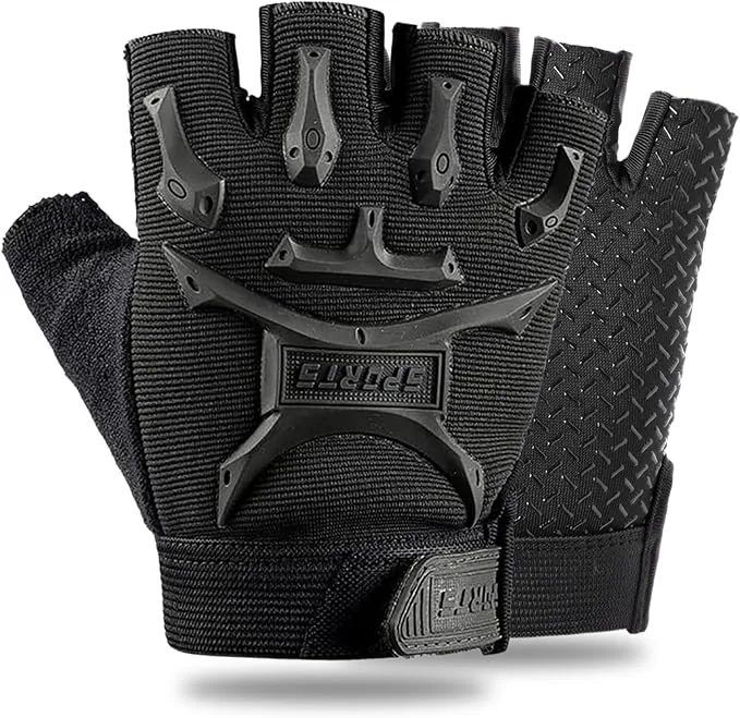 Ziyonix Guantes Ciclismo Medio Dedo Niños Antideslizantes Talla Única 6-10 Años
