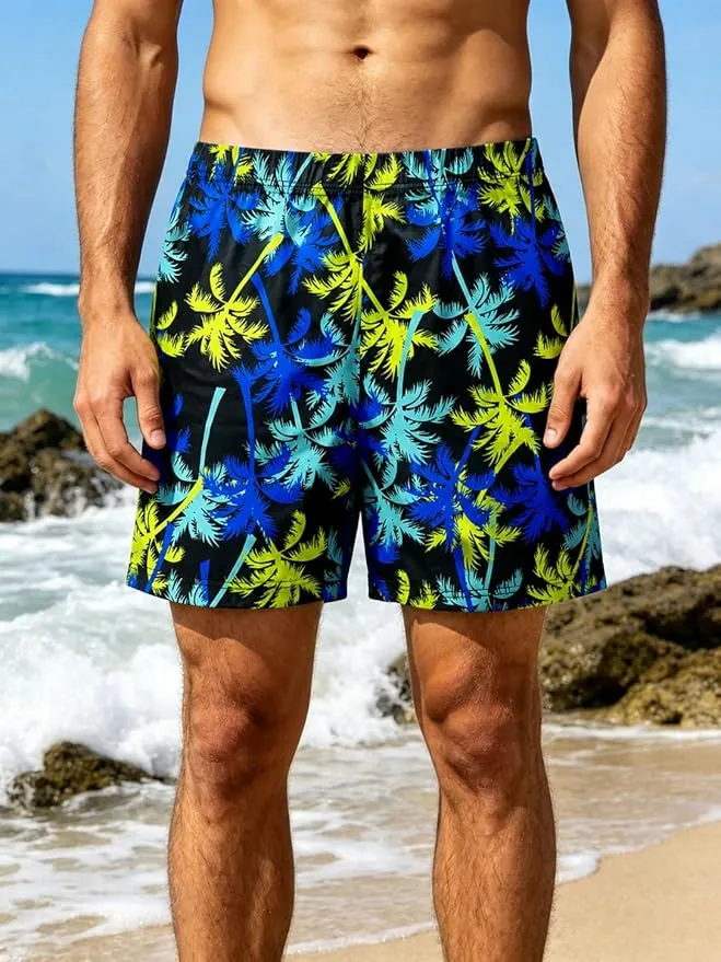 Traje de baño clásico estampado para hombre