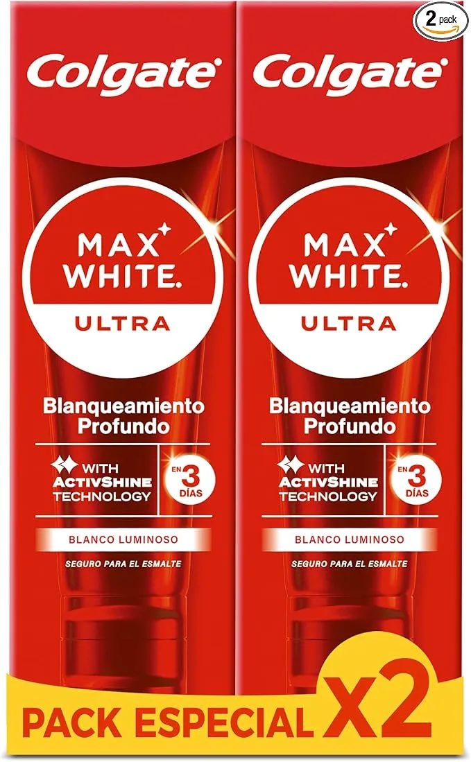 COLGATE Max White Ultra Active Foam Pasta de Dientes Blanqueadora