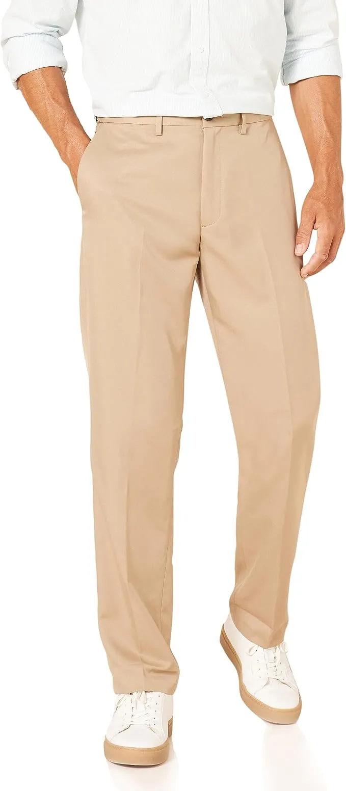 Amazon Essentials Pantalones de Traje Clásicos Elásticos para Hombre