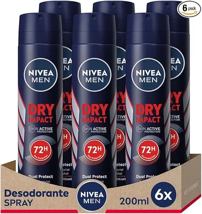NIVEA MEN Dry Impact Desodorante en Pack de 6