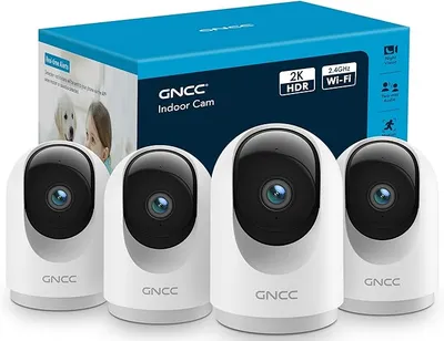 GNCC GP5 (Pack 4) - Cámara Vigilancia WiFi Interior 2K 3MP