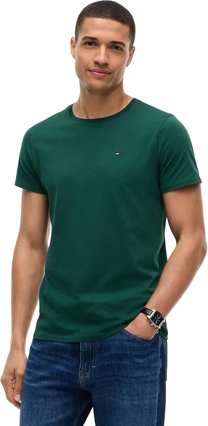 Camiseta Tommy Jeans TJM Original Ajustada Manga Corta Hombre Verde