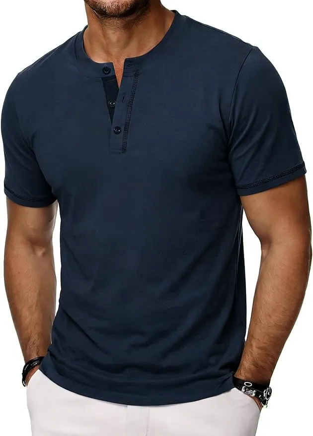 Camiseta Henley de Algodón Wayleb