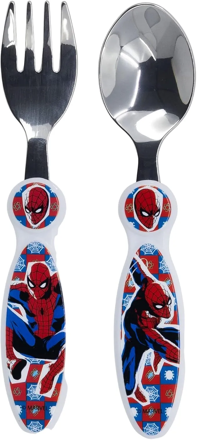 Set de 2 Cubiertos Metálicos Spiderman Arachnid Grid