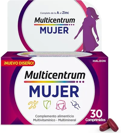 Multicentrum Mujer Multivitamínico Complemento Alimenticio, 30 Comprimidos