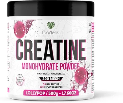 Creatina Foodelis Sabor Lollipop Micronizada y Vegana