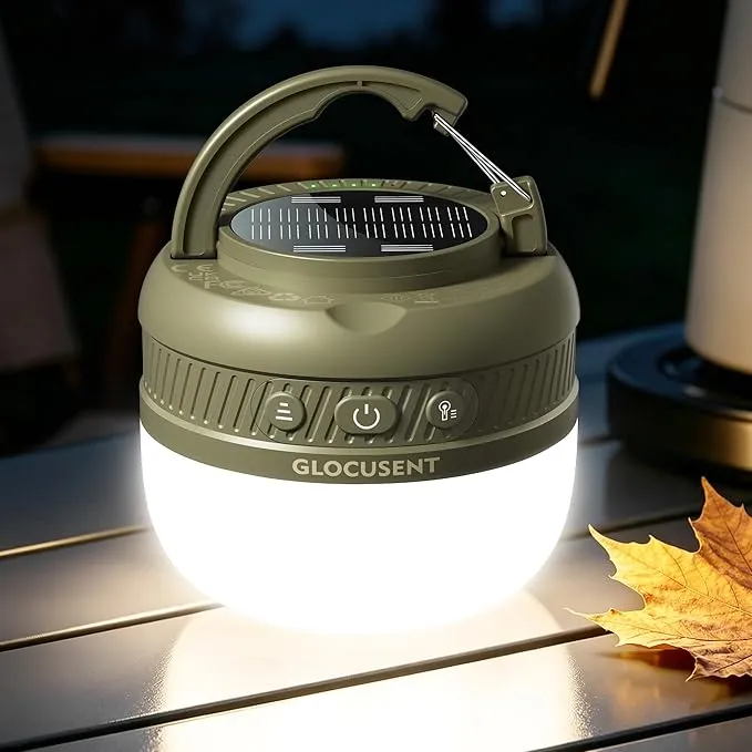 Glocusent Lámpara de Camping 60 LED 120H recargable USB-C