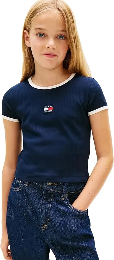 Camiseta de Manga Corta Chicas Heritage Flag Top Slim Fit