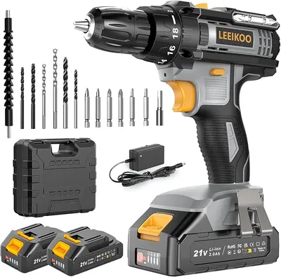 Taladro Atornillador Batería LEEIKOO 21V