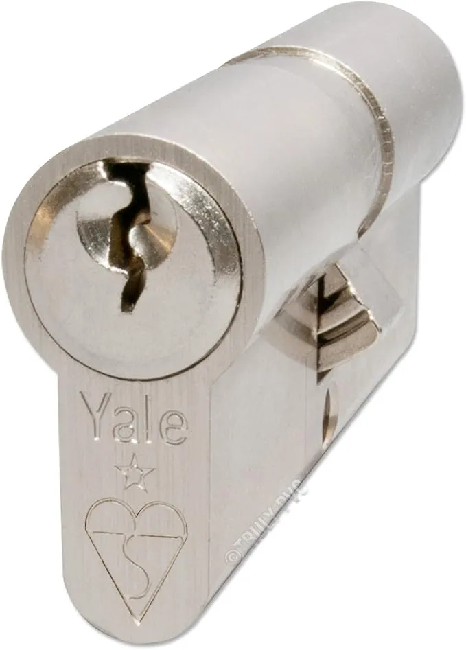 Cilindro de Seguridad Yale KM4045-NP para Puertas de Perfil Europeo