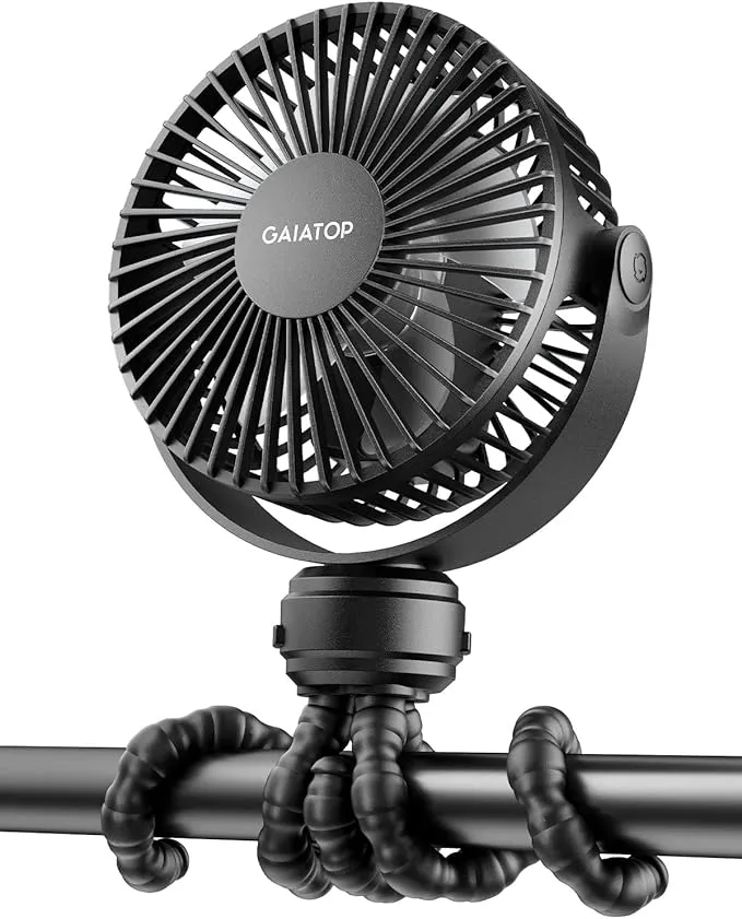 Gaiatop Ventilador Portátil Recargable para Cochecito con Trípode Flexible