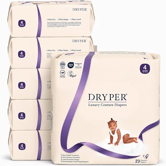 Pañales Bebé DRYPER Talla 4 (138 uds) - Certificados y Ecológicos