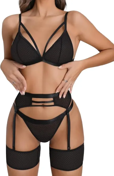popiv Garter Lingerie Juego de lencería Mujer