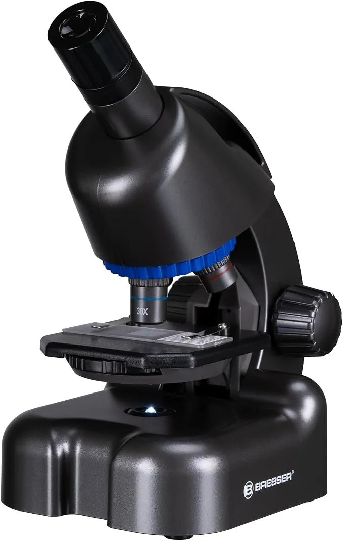 Bresser Microscopio Junior CM-04 para Niños (100x-900x) con Kit de Experimentos