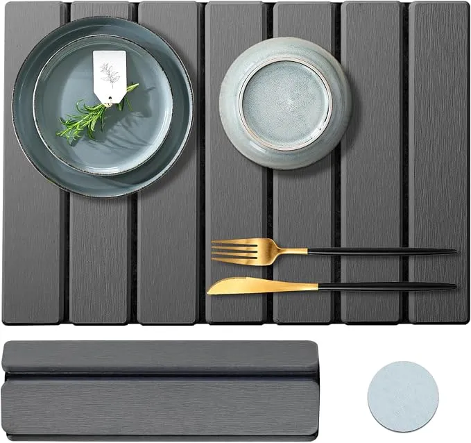 Alfombrilla Escurreplatos Diatomita para Cocina - Seca y Ordenada
