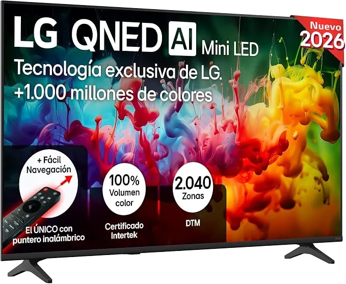 LG 55QNED70B6C Smart TV QNED MiniLED AI 55" 4K Sin Reflejos