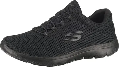 Skechers Mujer Summits 12985 Trainers, Black Mesh/ Trim, 40 EU