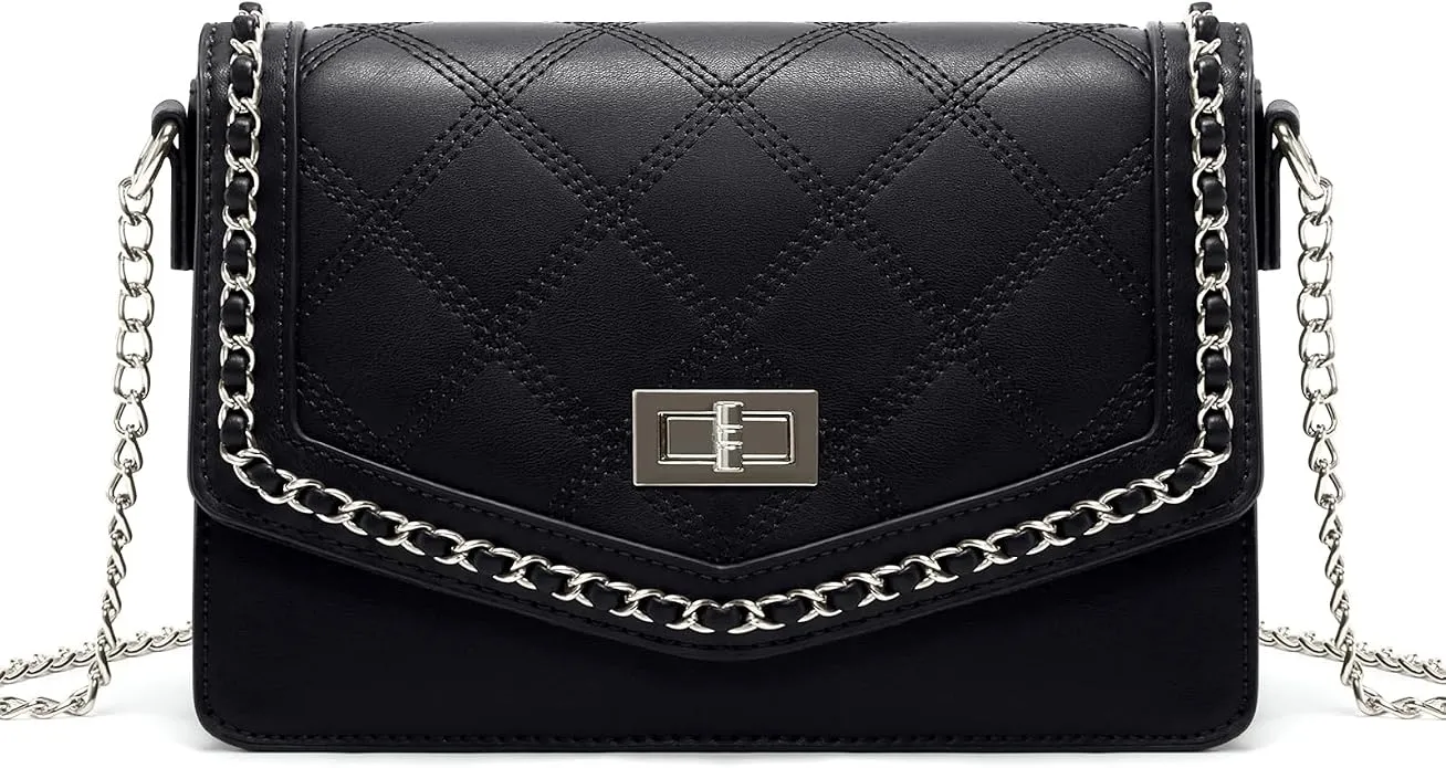 RAINSMORE Bolso Bandolera Mujer Pequeño Piel PU Suave Acolchado