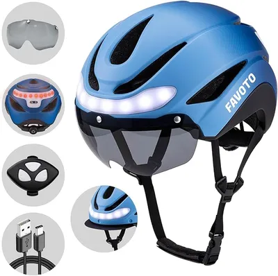 Casco Favoto con Luces para Mujer