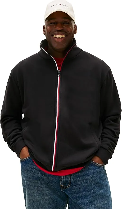 Sudadera para Hombre TOMMY HILFIGER Global Stripe con Cremallera y Cuello Alto