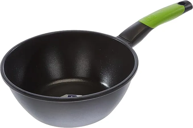 BRA Prior Wok con Mango 24 cm Antiadherente para Todo Tipo de Cocinas