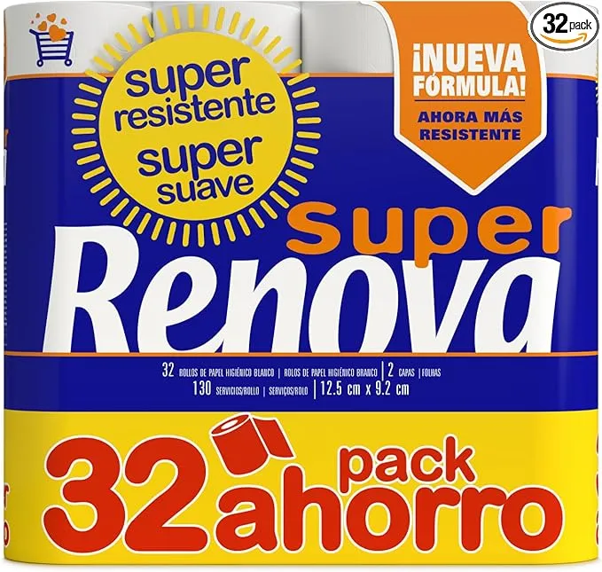 Renova Papel higiénico Super Blanco - 32 rollos