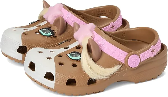 Crocs Classic IAM Horse Zueco para Niño Pequeño, Chocolate con Leche